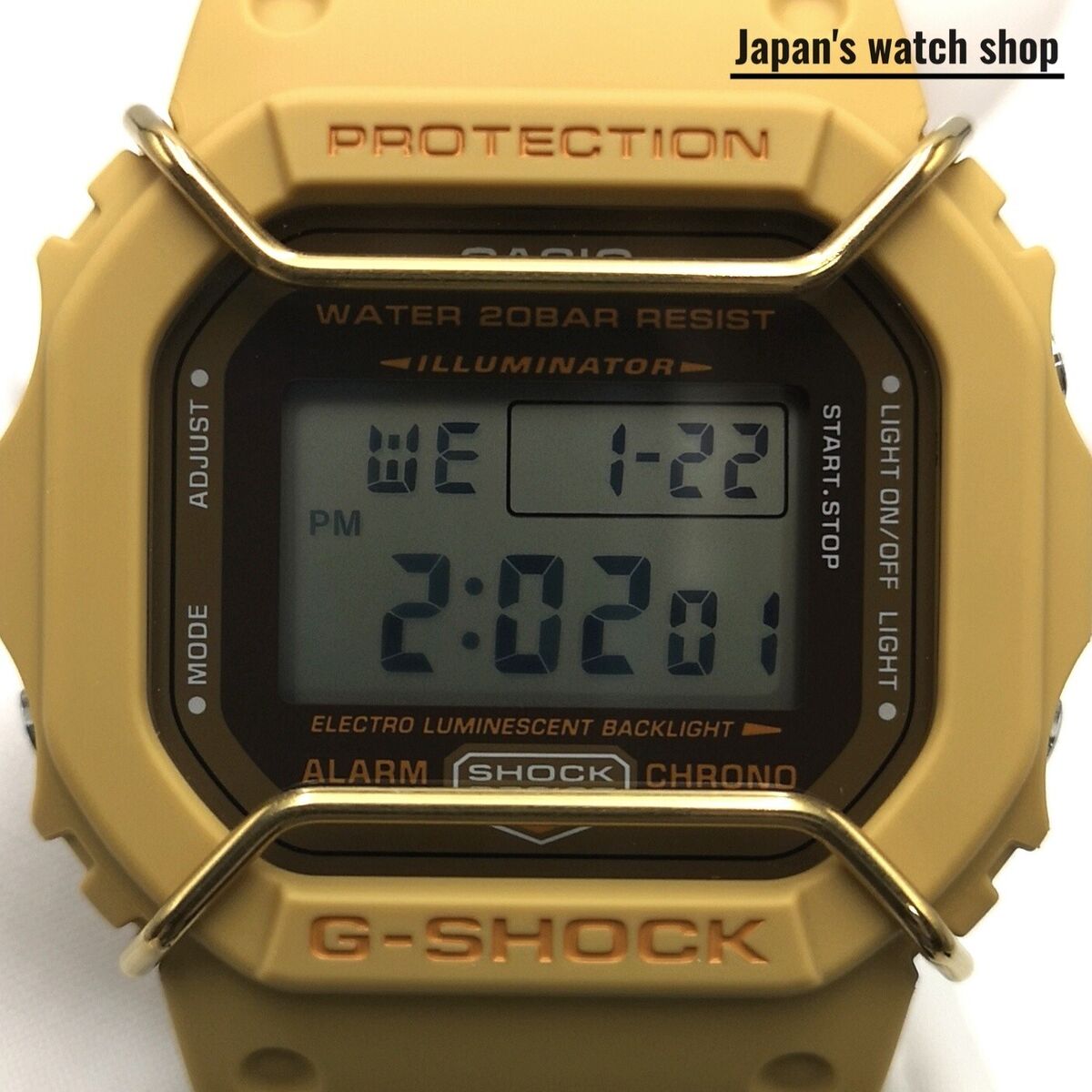 CASIO G-SHOCK DW-5600PT-5JF Light Brown with Bumper Men's CASIO G-SHOCK DW-5600PT-5JF Light Brown with Bumper Men's