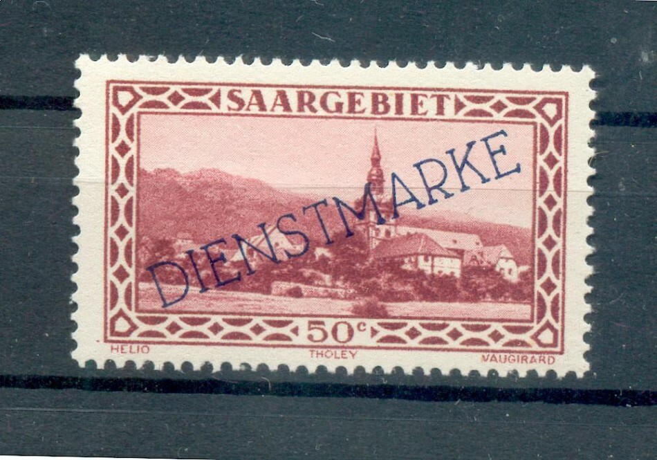 Saar Service 28b Color** MNH Mint Never Hinged+certified 40EUR (73248)