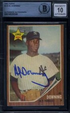 Al Downing Gem Mint 10 Beckett BAS Signed 1962 Topps Rookie Autograph