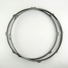 2 NEW 13" Snare Drum Hoops 8 Lug 3MM Black Nickel 1 Batter 1 Snare
