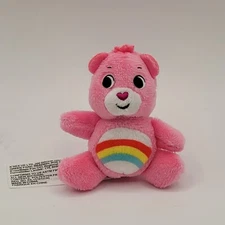 Care Bears Mini Cheer Bear Plush Basic Fun 3" Pink Rainbow 2023 Stuffed Animal 