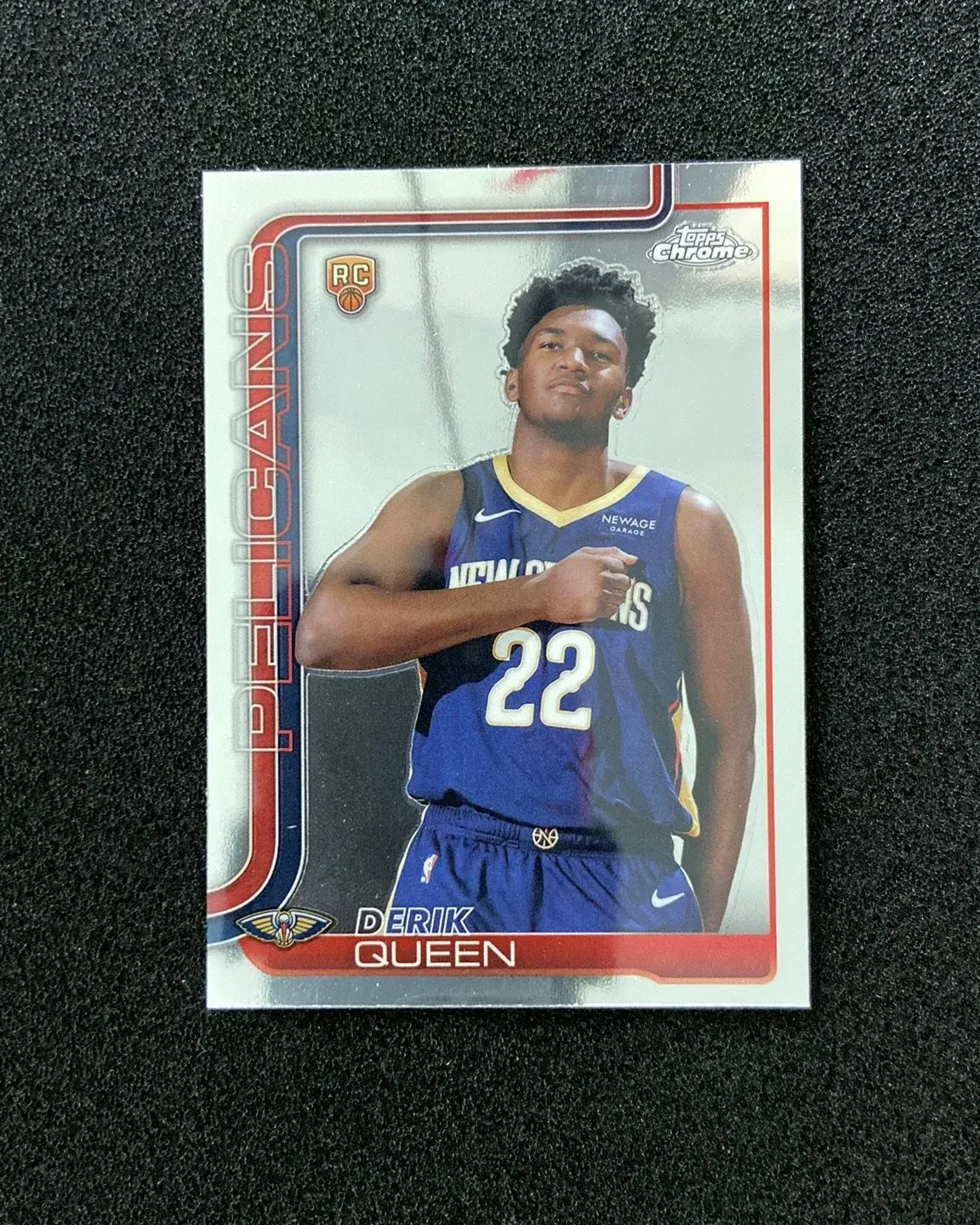2025-26 Topps Chrome Variation #263 Derik Queen RC Rookie Pelicans SP AB74