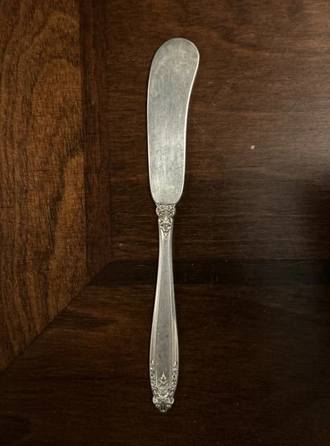 International PRELUDE Solid Sterling Silver Butter Spreader, No Monogram