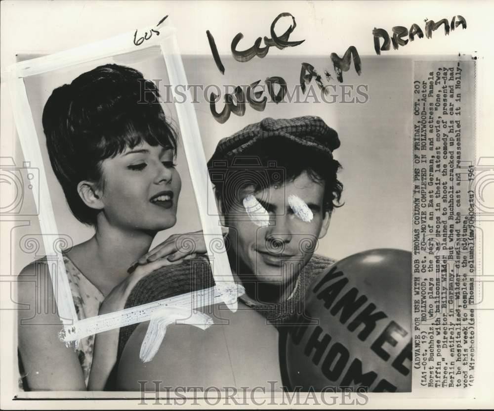 1961 Press Photo Horst Buchholz with Pamela Tiffin in 
