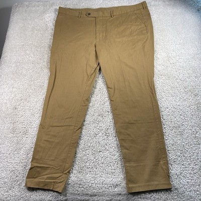STANTT Pants Mens 44x31* Beige Slim Fit Stretch Chino Cashmere Finish Twill