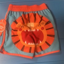 Wonder Nation Lion Boy's Swim Shorts Trunks Size 5T NwT
