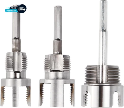 3Pcs PVC Pipe Threader Kit 1/2" 3/4" 1" NPT Integrated Internal External