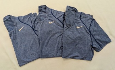 Nike Pro Fitted Dri-Fit Men's Short Sleeve Shirt Blue Small S - Lot of 3