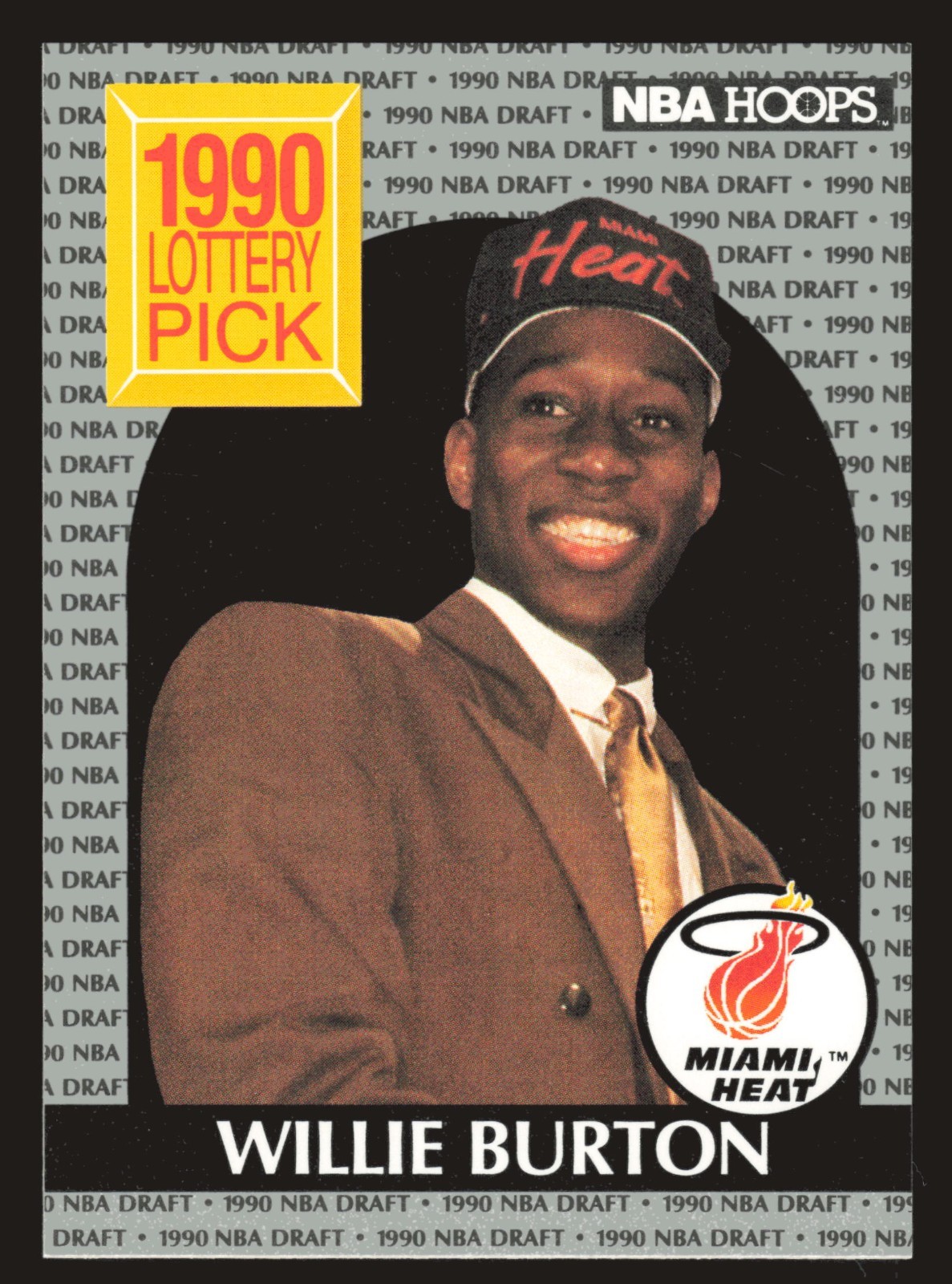 Willie Burton Rookie 1990-91 Hoops #398 RC Miami Heat NBA Basketball Card