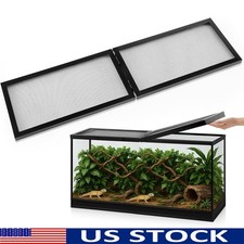 Durable Hinged Aquarium Lid 33 40 45 55 Gallon Fish Reptile Tank Access New