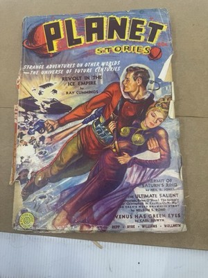 Planet Stories $3 Fall 1940-''Revolt of The Ice Empire'' Ray Cummings-Robert M....