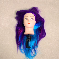 Mannequin Head Hair Styling Training Manikin Cosmetology Doll Head Synth 31"