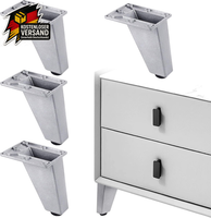 HöHenverstellbare MöBelbeine FüR Sofa, Schrank, Tisch Aus Aluminium 8Cm 4Er Set