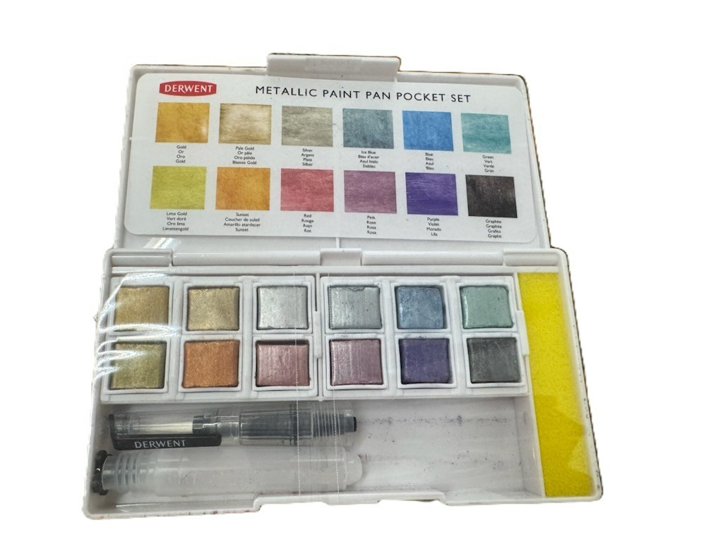 Derwent Metallic Paint 12 Pan Palette