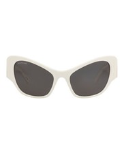 Balenciaga Womens Cat Eye White White Grey Fashion Designer Eyewear