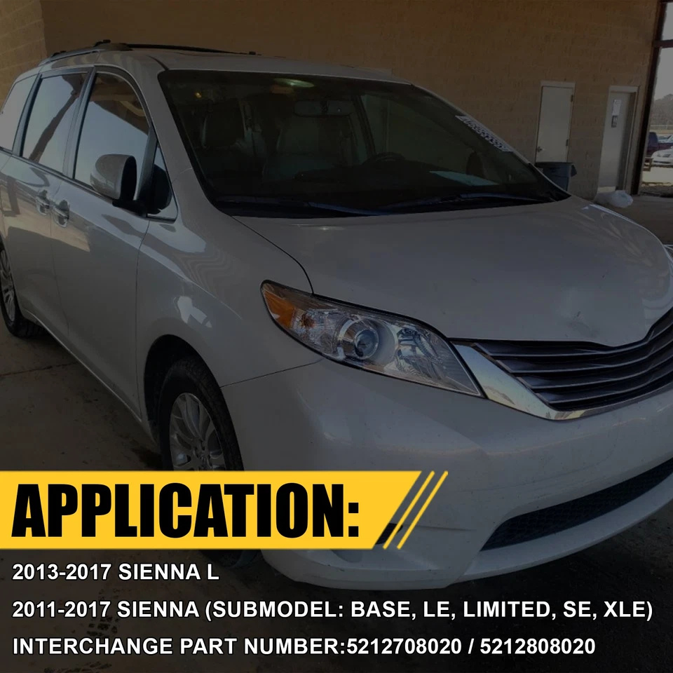 1 Pair Fog Light Covers Driver & Passenger Side Fit For 2011-2017 Toyota Sienna Foto 4 de 4