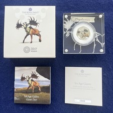 2024 GIANT DEER ICONIC SPECIMENS 50P SILVER PROOF COIN COLOUR ROYAL MINT 3C91