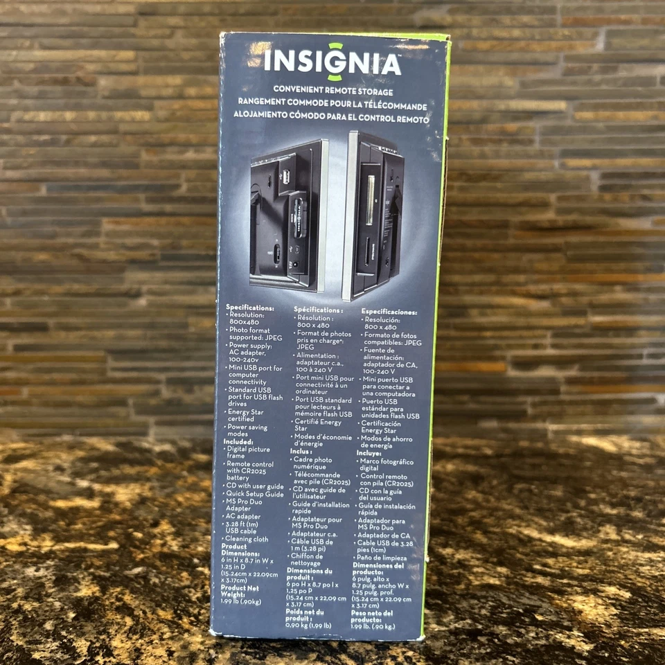 *NEW* Insignia NS-DPF7WA-09 128MB Internal Memory 7" Digital Picture Frame 16:9 - Image 2 of 4