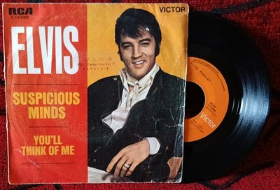 ELVIS PRESLEY ** Suspicious Minds / You'll Think Of Me ** 1969 SPAIN 7'' SINGLE