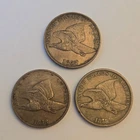 Flying Eagle Cent set - 1857, 1858 Large AND Small letters, 3 coins VF XF choice