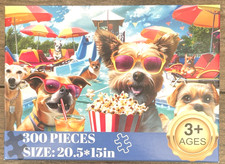 Unknown "Dogs at the Pool" Puzzle 300 Large Piece Puzzle Ages 3 