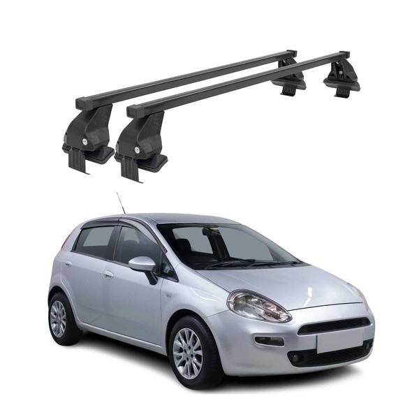 Menabo DachträGer GrundtäGer FüR Fiat Punto Mk3 2012-2018 3TüR 50Kg Schwarz 2X-image