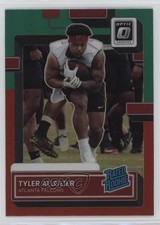 2022 Donruss Rated Rookie Optic Preview Red & Green Prizm Tyler Allgeier 7k1