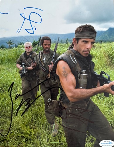 Robert Downey Jnr Ben Stiller Jack Black signed 10x8 photo Tropic Thunder ACOA
