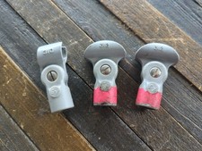 3 - Electro Voice EV 310  EV 312 Gray Vintage Microphone Clip Mount