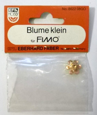 EFA Hobby 8622 08GO Blume klein für FIMO, goldfarben, Neu