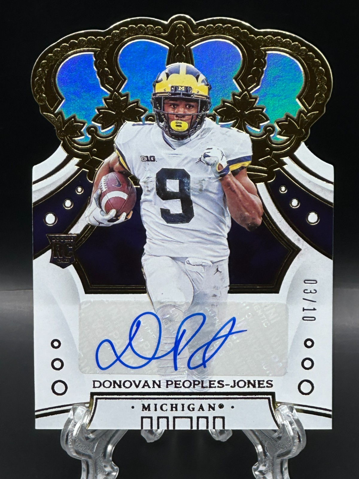 Donovan Peoples-Jones Panini Chronicles Draft Picks Crown Royale #62 Signature-Gold