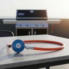 Gasschlauch 80CM + Druckminderer  Propanschlauch Regeler BBQ Gasgrill Gasregler