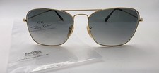 Ray-Ban Caravan RB 3136 Gold Frame, Gradient lens, 58-15-140, New No Case