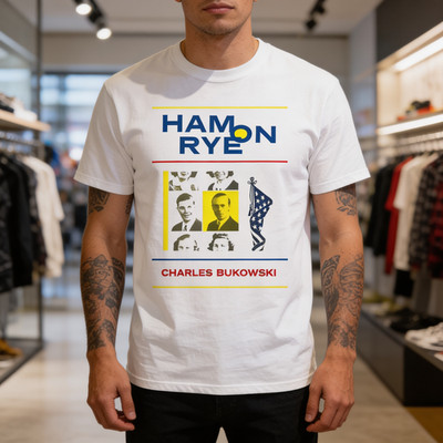 ham on rye novel by charles bukowski book cover tshirt