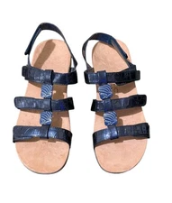Vionic by Orthaheel Amber Navy Sandals Womens Sz 11 Blue Arch Support Comfort