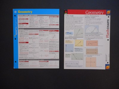 Lot of 2, SparkCharts & FlashCharts GEOMETRY math reference