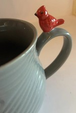 Temptations by Tara Gray Wave 16 Oz Mug with Red Cardinal on Handle