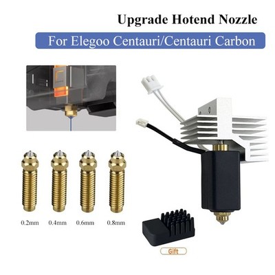 0.2-0.8mm Brass Bimetallic Nozzle Hotend kit For Elegoo Centauri/Centauri Carbon
