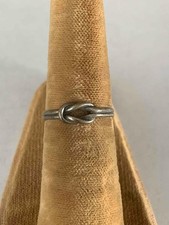 Small Vintage Sterling Silver Love Knot Ring - Size 5