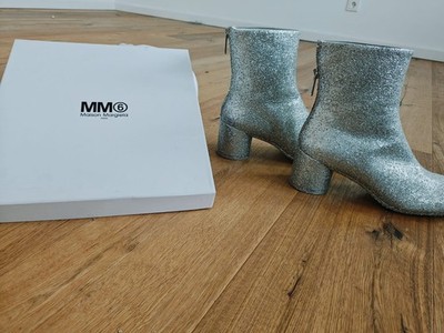Maison Margiela Paris Glitter Stiefel Stiefeletten Absatz Glitzer Gr. 40