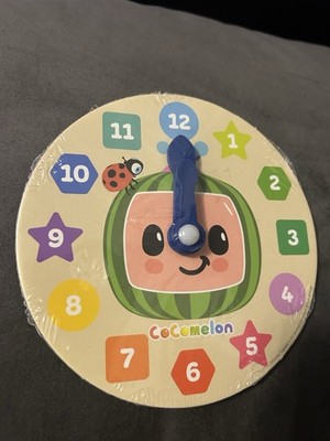 Brandneu Cocomelon Holz Lernuhr Puzzle Frühes Lernen Spielzeug Baby