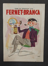 Mini póster de colección Fernet Branca Argentina anuncio impreso capitán estilo Marina de los Estados Unidos