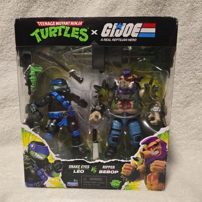 TMNT X G.I.JOE: Playmates Toys 2026 Snake Eyes LEO Vs Ripper BEBOP NIB!