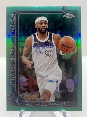 2025-26 Topps Chrome Nickeil Alexander-Walker #193 Aqua Teal /299 Wolves