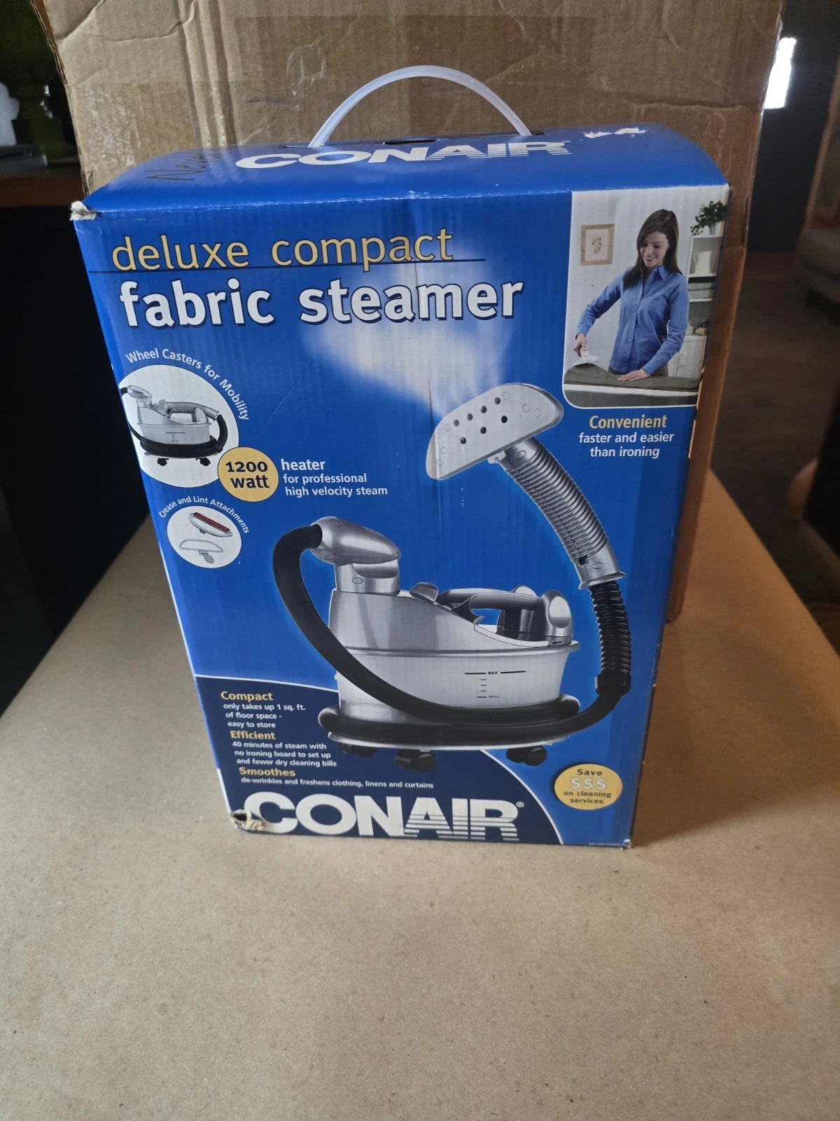 Conair Compact Fabric Clothes Steamer 1200 Watt Heater GS60 Chrome NEW In Box
Opens in a new window
