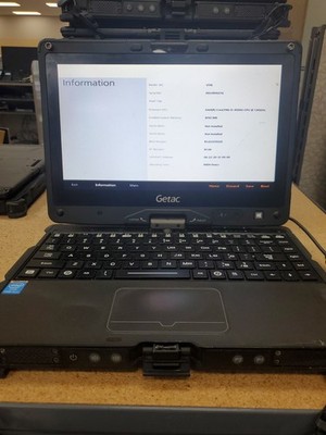 GETAC V110  Laptop Tablet Touch Screen i5-4300U 1.90GHz 8gB No HDD  8404hrs
