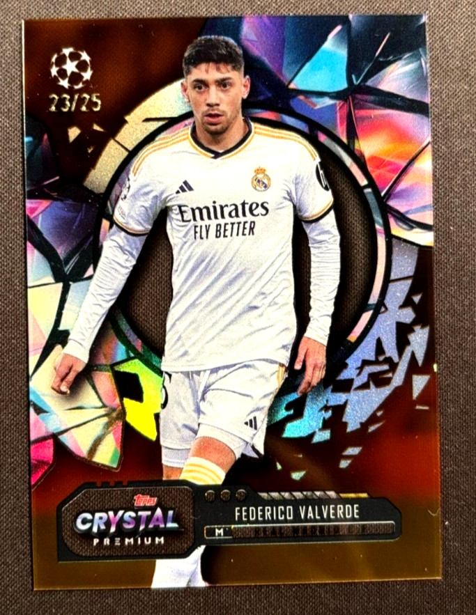 Federico Valverde 2023-24 Topps Crystal Premium UEFA #59 Orange /25