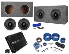 2 Rockville W65K9D4 6.5" 1000w Car Subwoofers Sealed Box Mono Amplifier Amp Kit
