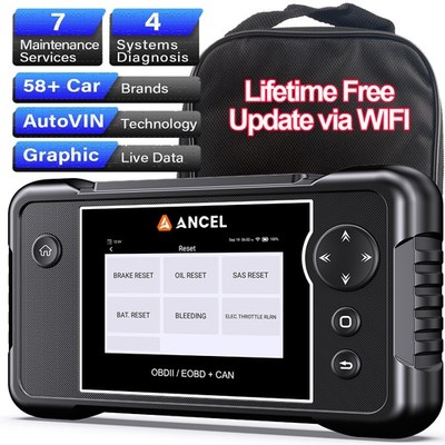 ANCEL OBD2 Scanner ABS SRS Engine Transmission Code Reader Car Diagnostic Tool
