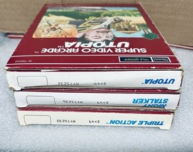 SEARS 3 GAME LOT FOR INTELLIVISION; UTOPIA/NIGHT STALKER/TRIPLE ACTION CIB